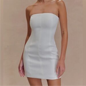 Meshki Strapless White Mini Dress